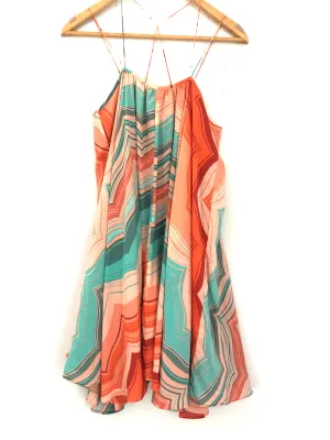 Chloe Oliver Flowy Chevron Print Dress- Size XS