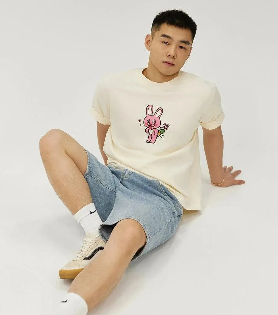 Cream Bunny Graphic Tee