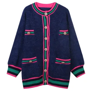 Delighted by You Striped Knit Cardigan