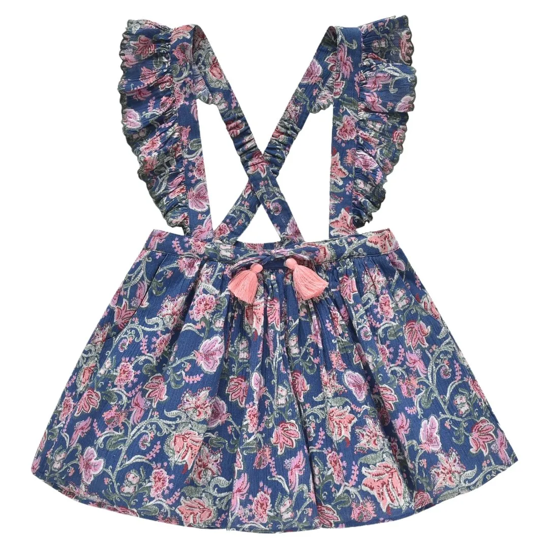 ELEONOR WILD FLOWERS SKIRT W/ SUSPENDERS