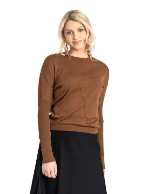 EUX Seamed Dolman Knit Top