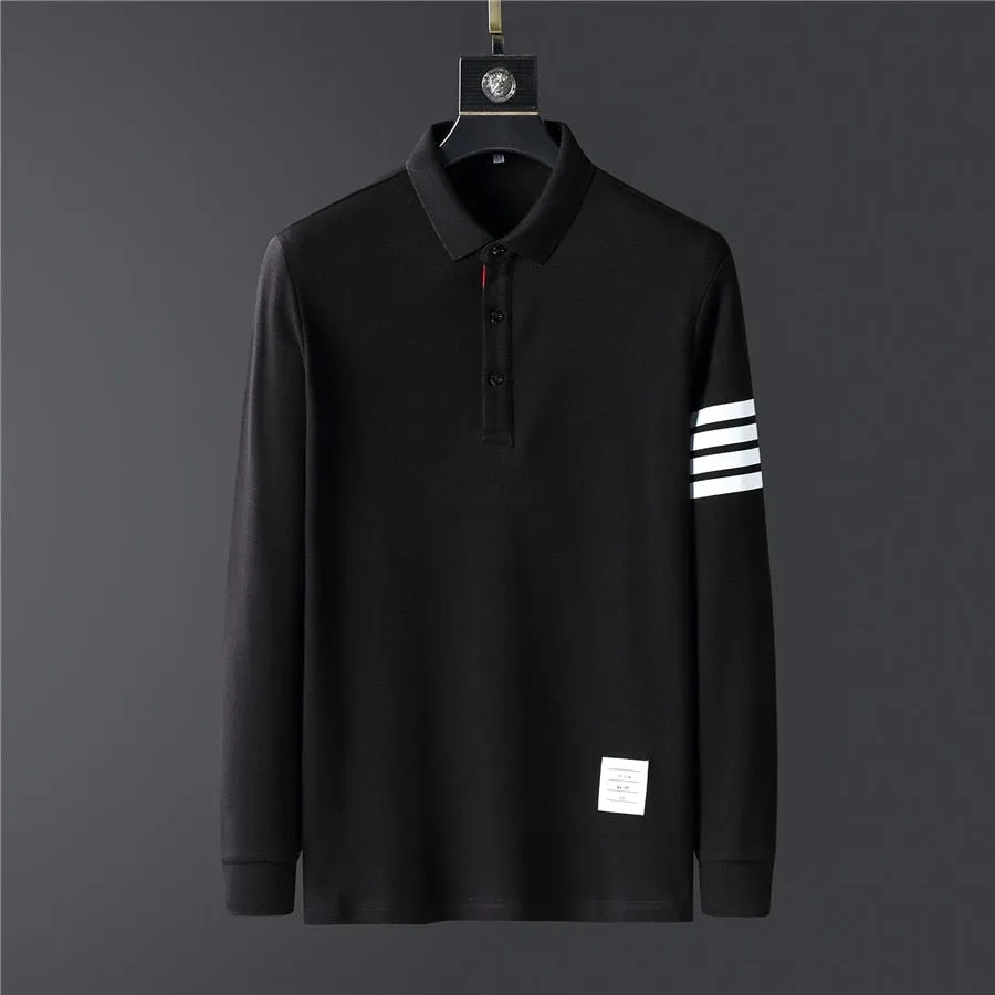 Fashion casual Polo Long Sleeve shirt