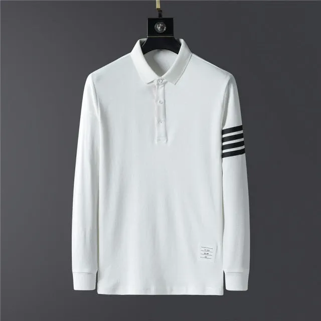 Fashion casual Polo Long Sleeve shirt