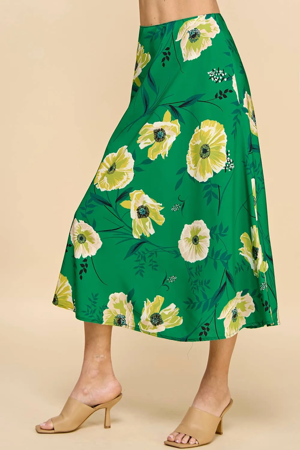 Floral Printed A Line Skirt