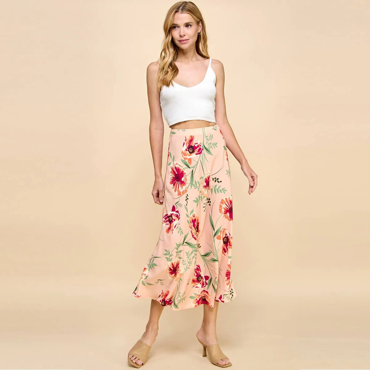 Floral Printed A Line Skirt