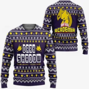 Giftngon - Fumikage Tokoyami Ugly Christmas Sweater Dark Shadow My Hero Academia