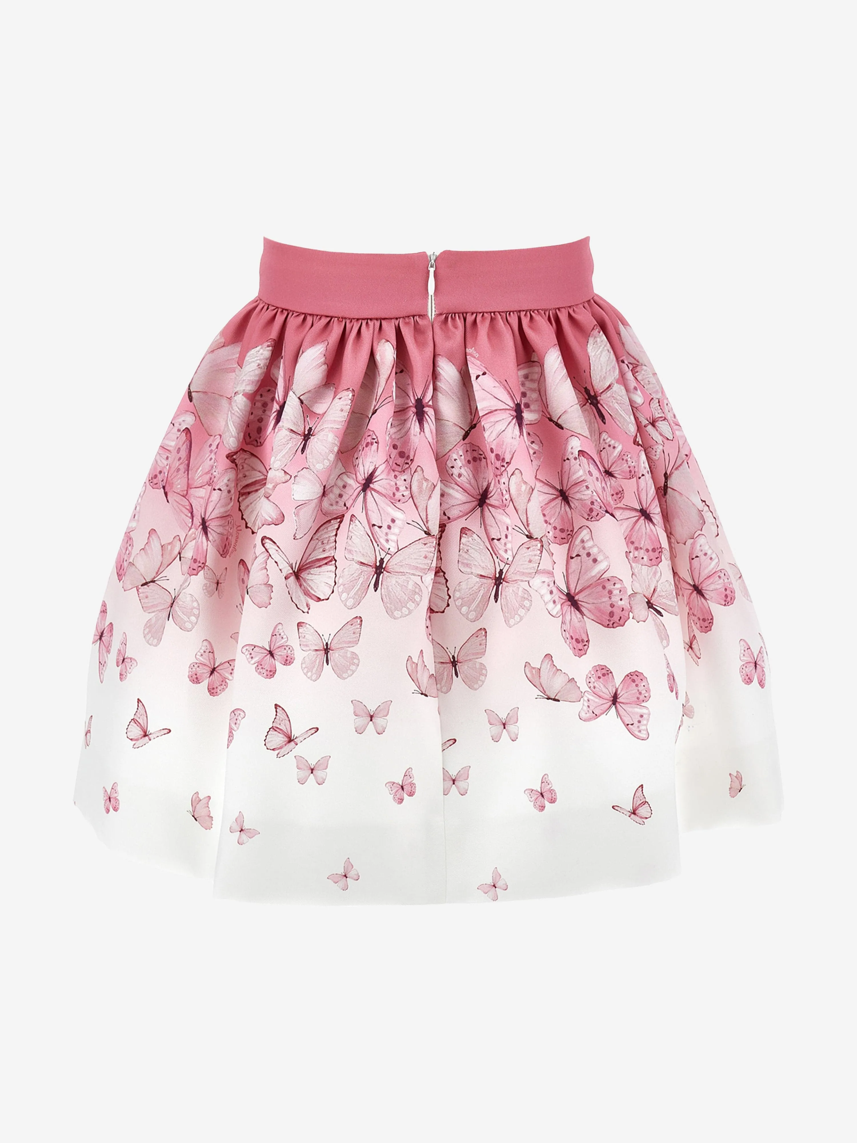 Girls Butterfly Print Skirt in Pink