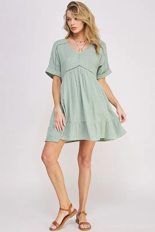 JADE by JANE Casual Textured Short Sleeves Nimi Dress T