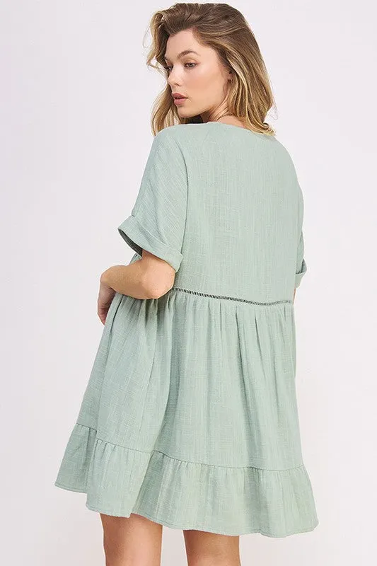 JADE by JANE Casual Textured Short Sleeves Nimi Dress T