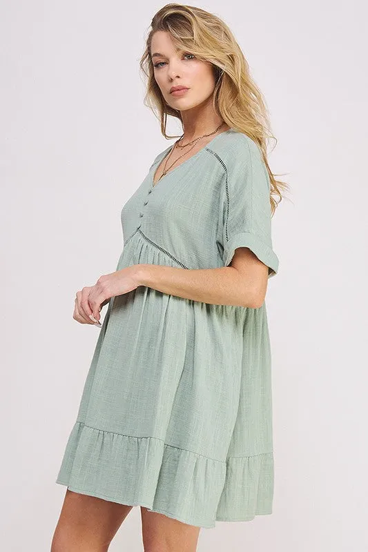 JADE by JANE Casual Textured Short Sleeves Nimi Dress T