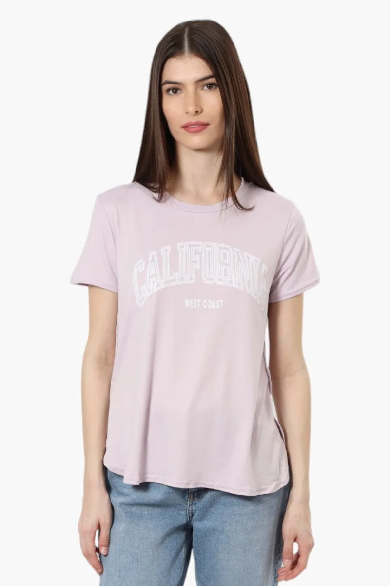 Magazine California Print Tee - Lavender