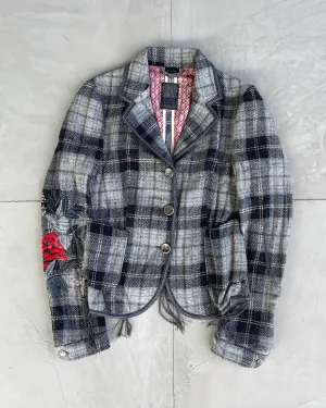 MARITHE FRANCOIS GIRBAUD MFG PLAID CHECK BLAZER - M