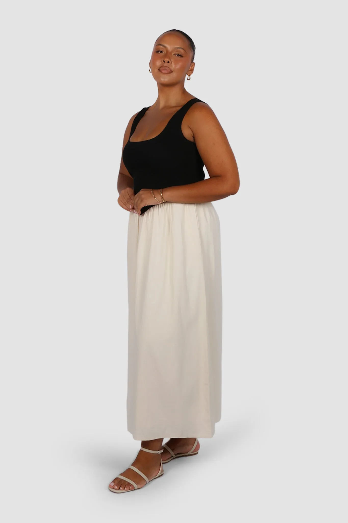 MYRA DRESS NEUTRAL/BLACK