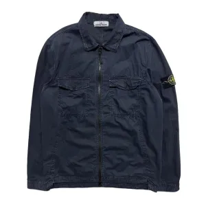 Stone Island Blue Canvas Overshirt