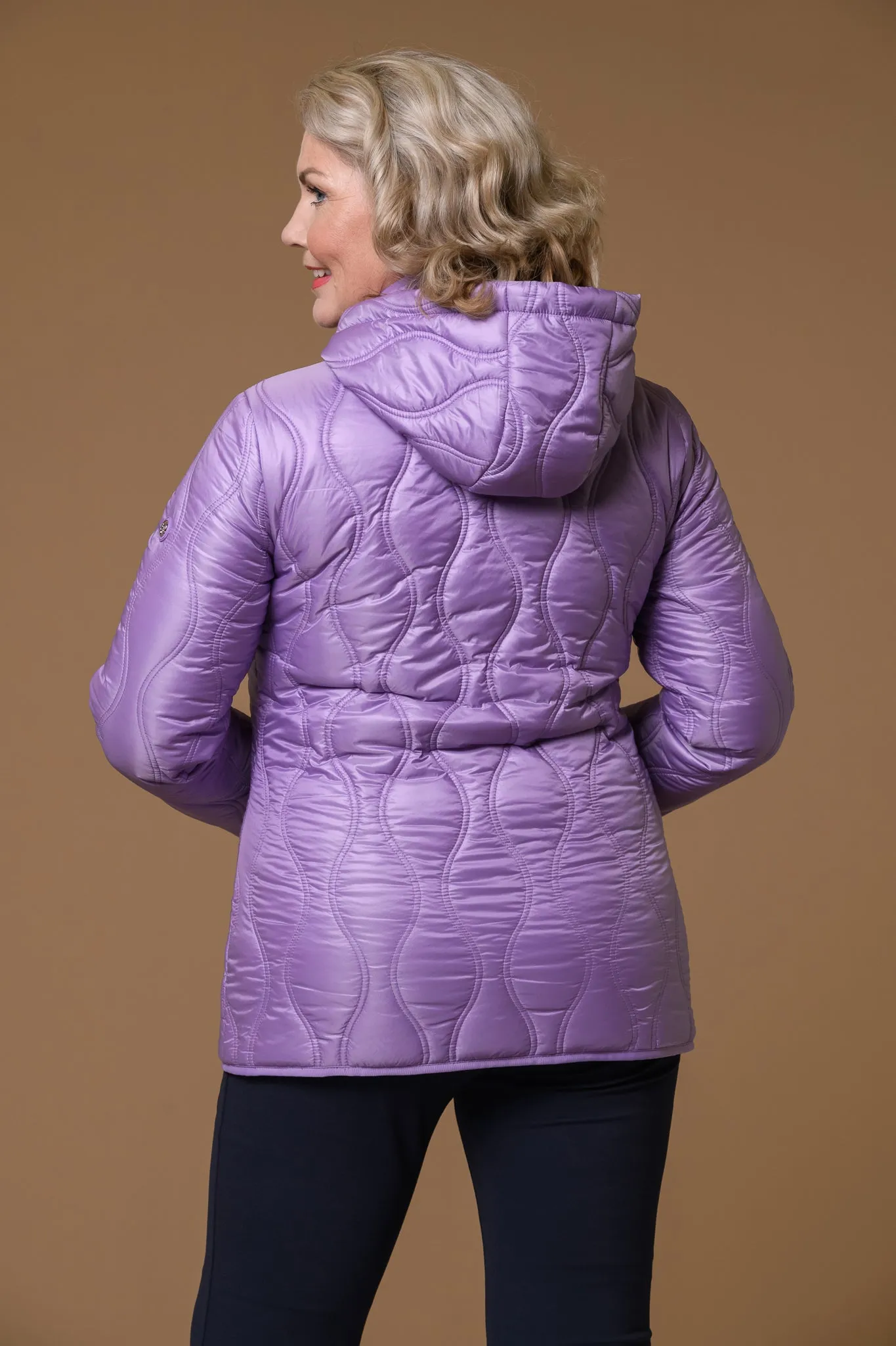 Wavy Onion Quilt Jacket- Lilac