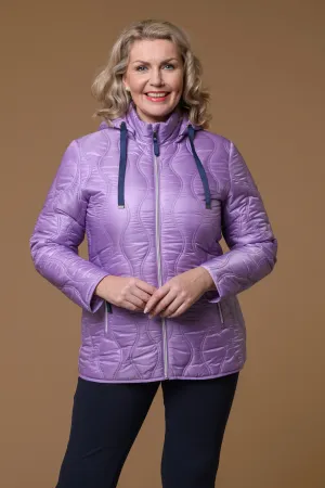 Wavy Onion Quilt Jacket- Lilac